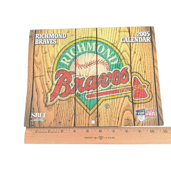 The Unbranded Brand Other - Vintage 2005 Richmond Braves Wall Calendar One Size Brown Minor League Baseball